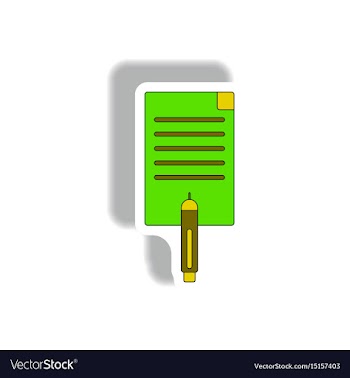 In paper sticker style vector image