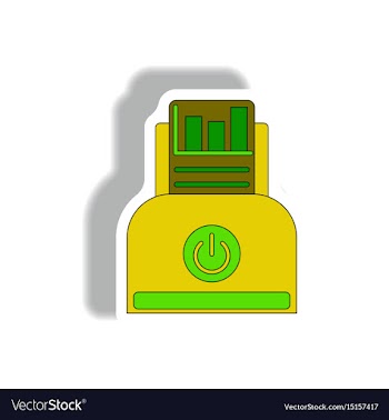 In paper sticker style vector image