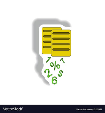 In paper sticker style vector image