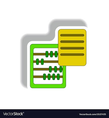 In paper sticker style vector image