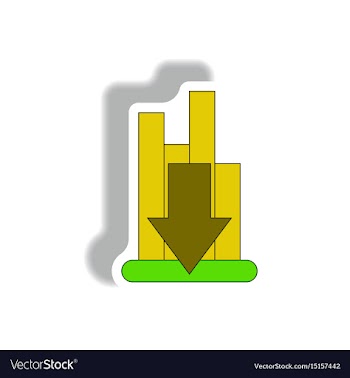 In paper sticker style vector image