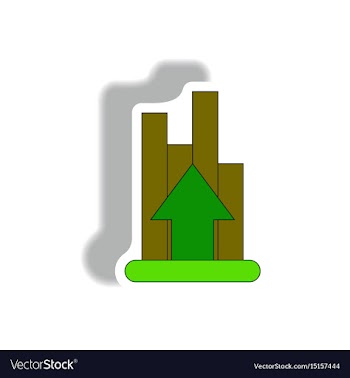 In paper sticker style vector image