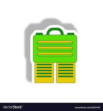 In paper sticker style vector image