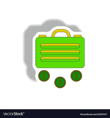 In paper sticker style vector image