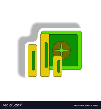 In paper sticker style vector image