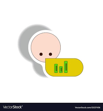In paper sticker style vector image