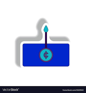 In paper sticker style vector image
