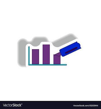 In paper sticker style vector image