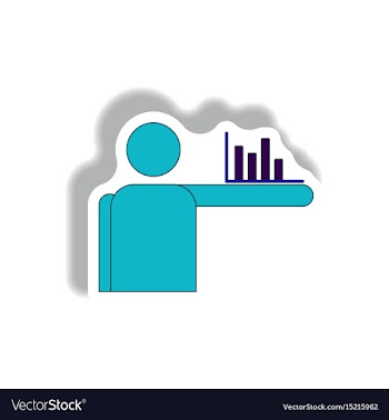 In paper sticker style vector image