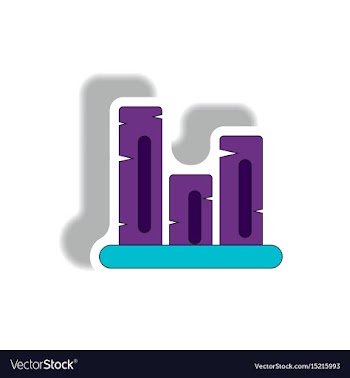 In paper sticker style vector image