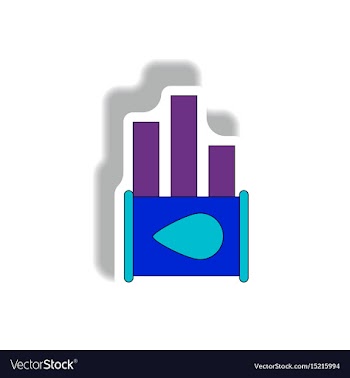 In paper sticker style vector image