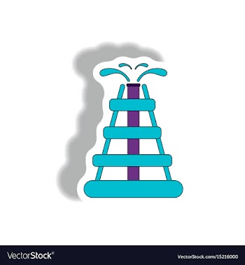 In paper sticker style vector image