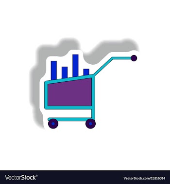 In paper sticker style vector image