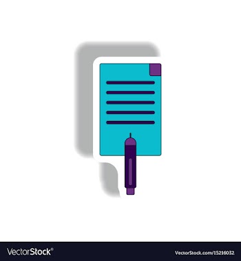 In paper sticker style vector image