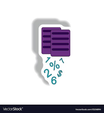 In paper sticker style vector image