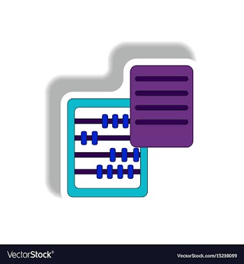 In paper sticker style vector image