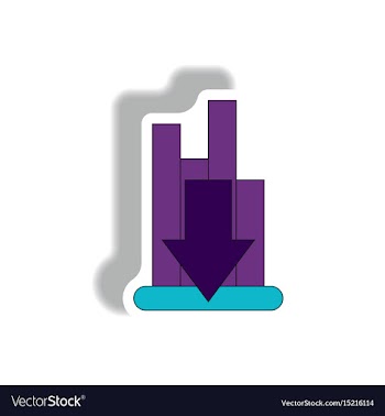 In paper sticker style vector image