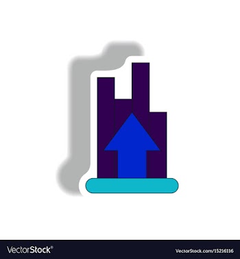 In paper sticker style vector image