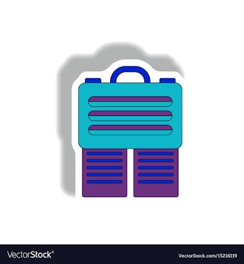In paper sticker style vector image