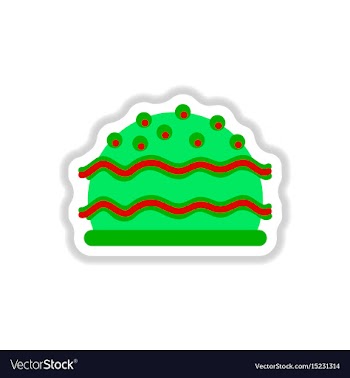 In paper sticker style vector image