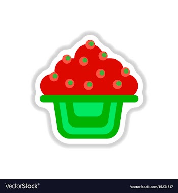 In paper sticker style vector image