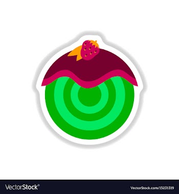 In paper sticker style vector image
