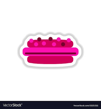 In paper sticker style vector image