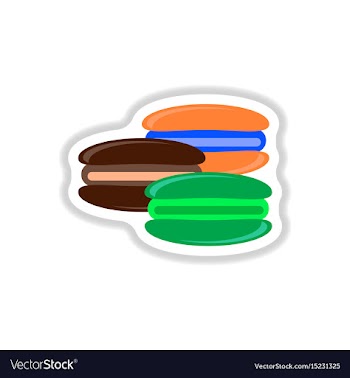 In paper sticker style vector image