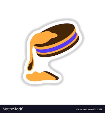 In paper sticker style vector image