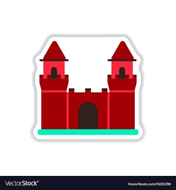 In paper sticker style vector image