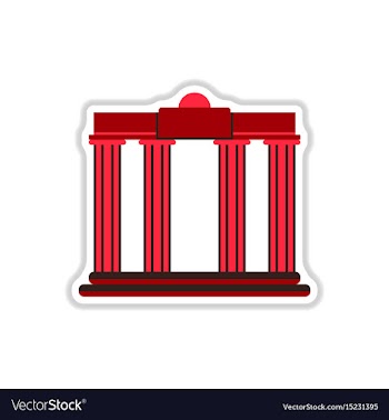 In paper sticker style vector image