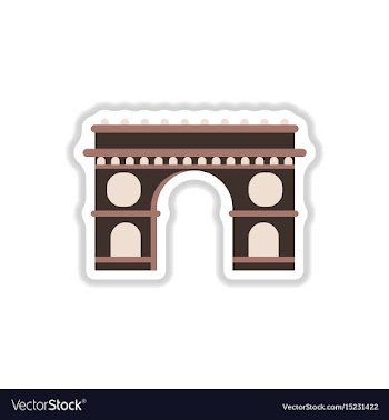 In paper sticker style vector image
