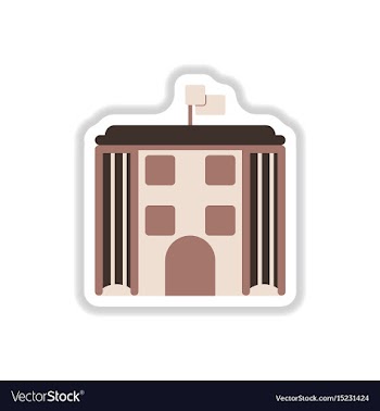 In paper sticker style vector image