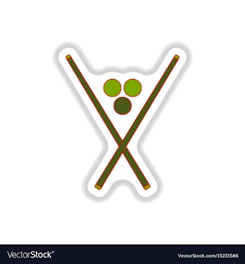 In paper sticker style vector image