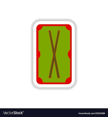 In paper sticker style vector image