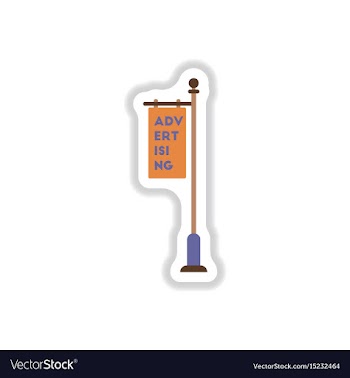 In paper sticker style vector image