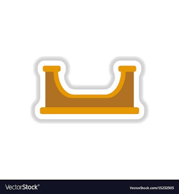 In paper sticker style vector image