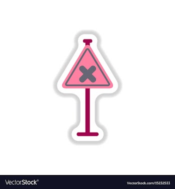 In paper sticker style vector image