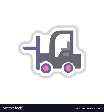 In paper sticker style vector image