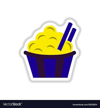 In paper sticker style vector image