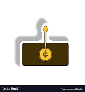 In paper sticker style vector image