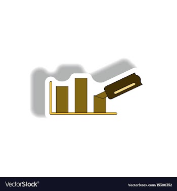 In paper sticker style vector image