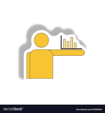 In paper sticker style vector image