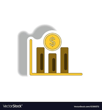 In paper sticker style vector image