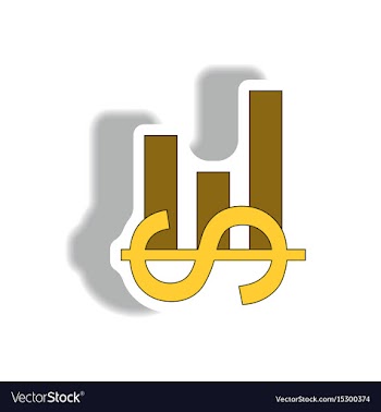 In paper sticker style vector image