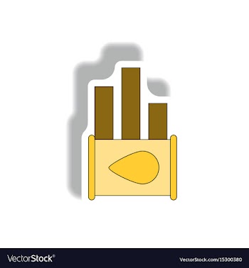 In paper sticker style vector image