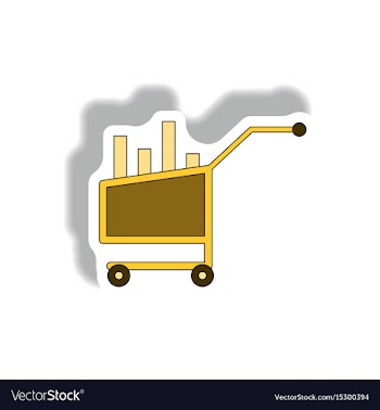 In paper sticker style vector image