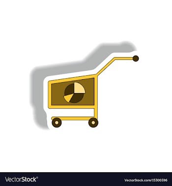 In paper sticker style vector image