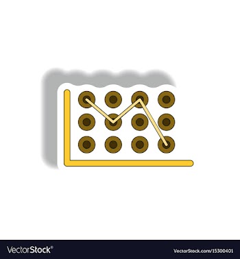 In paper sticker style vector image
