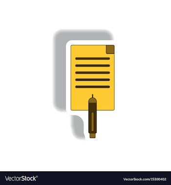 In paper sticker style vector image